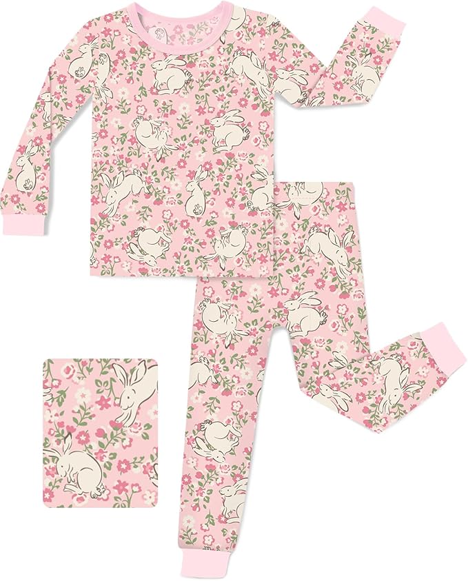 Bamboo Viscose Toddler Girls Kids Pajamas Unicorn Mermaid Pjs Long Sleeve Snug fit 12M-8Y 2pcs Soft Jammies