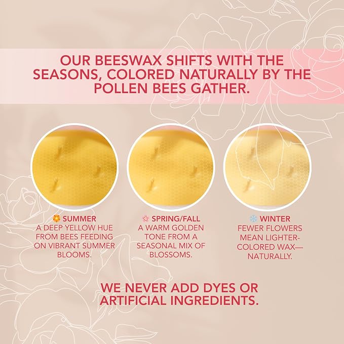 Rose Gulora - Turkish Rose Pure Beeswax Candle - 90+ Hours Long Burning Classically Designed Non-Toxic Scented Candles for Home Decor and Aromatherapy to Stress & Anxiety Relief 15 OZ