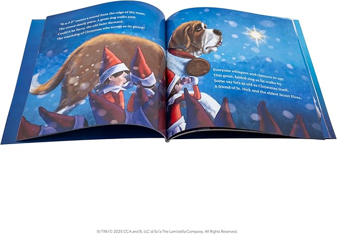 Elf Pets: A Saint Bernard Tradition- Includes Beautifully Illustrated Hardbound Storybook, Huggable Elf Pet St. Bernard Stuffed Animal with Barrel Charm and Official Adoption Certificate
