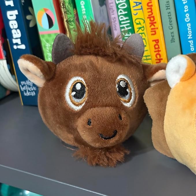 The Petting Zoo Bison Stuffed Animal Plushie, Gifts for Kids, Squishiez Wildlife Animal Squeeze Toy, Bison Plush Toy, 3 inches