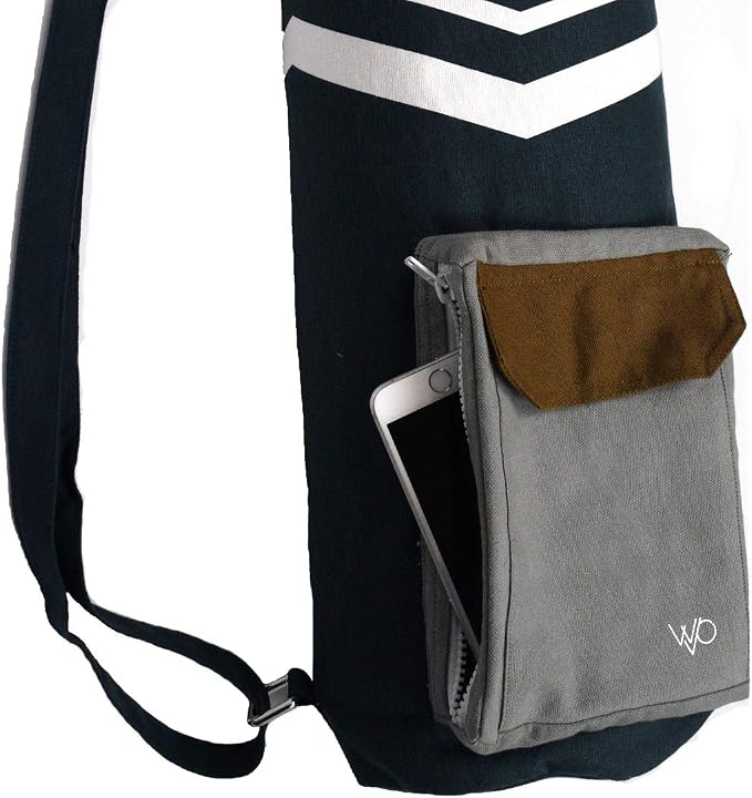 Open Road Goods Eco Friendly Yoga Mat Bag | Organic Yoga Bag For Extra Wide Mats | Yoga Mat Carrier for Men & Women: Full Zip, Adjustable Carry, Pockets, 100% Cotton Canvas
