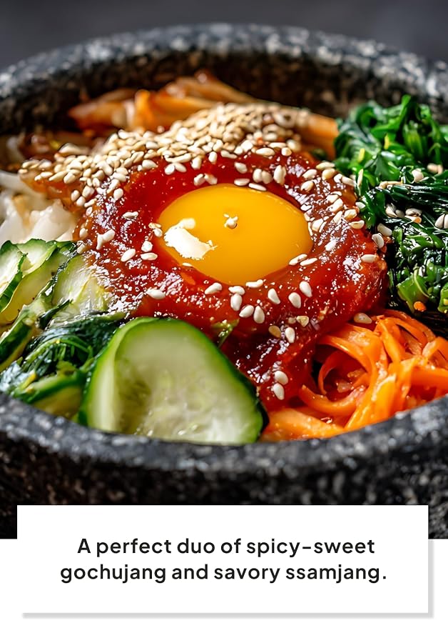Korean Food Choripdong Gochujang & Ssamjang Sauce Set Red Chili Paste 670g | Korean sauce set with gochujang and ssamjang for grilling, dipping, and cooking. 500g chili paste and 170g soybean paste.