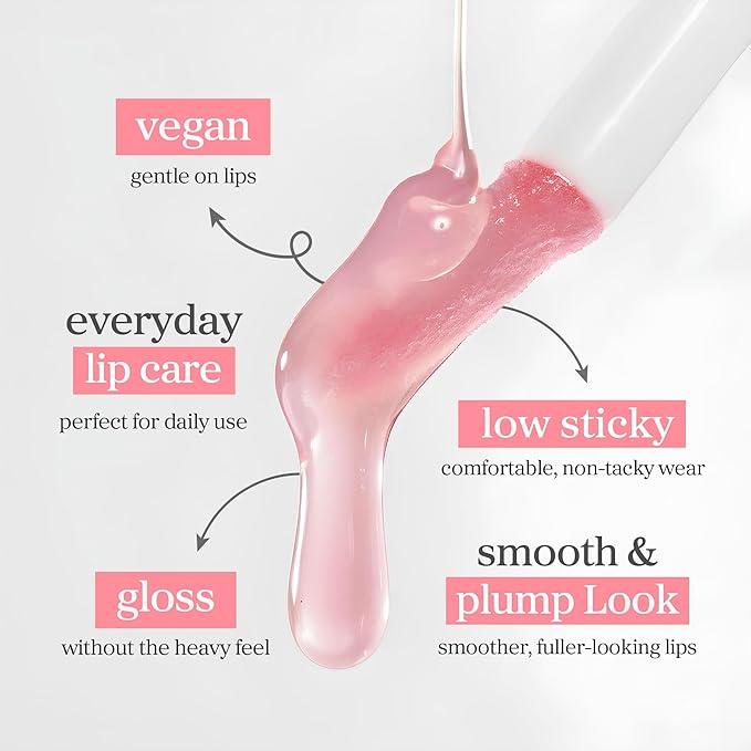 NOONI Korean Lip Oil - Applepeony | Long-Lasting, Moisturizing, Plumping, Revitalizing for Dry Lips, Waterproof, No Peel Off, Hydrating, Stocking Stuffers, Cute Stuff, 0.12 FL Oz