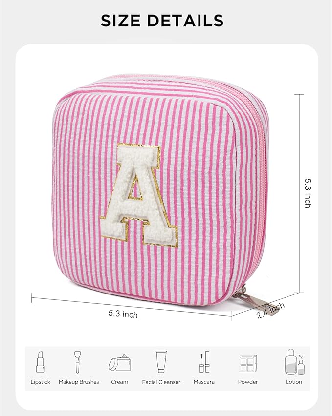 KOTORA Trendy Stuff for Her | Makeup Bag Gifts Pink Cosmetic Bag Touchland Case Stuff Gifts Skincare for 8 9 10 11 12 13 14 15 16 Year Old Gifts (Pink, A)