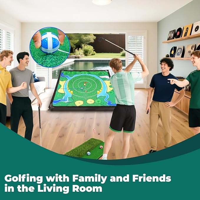 Chipping Golf Game Set, Golf Game, Balls x 40, The Original Portable Golf Game for Chipping Practice for Family Golfers (Free Adjustable Golf Club)