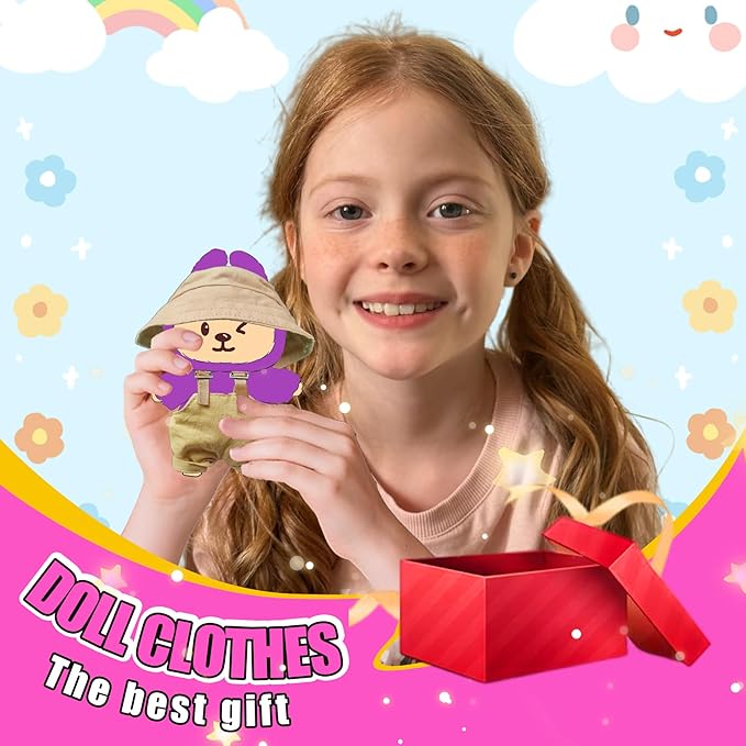 Fits 5.9-6.7 in for Clothes Doll Accessories Suit (NO Doll) Stylish Cute Clothes for Dress up Unique Style Universal Trendy Toy (B01)