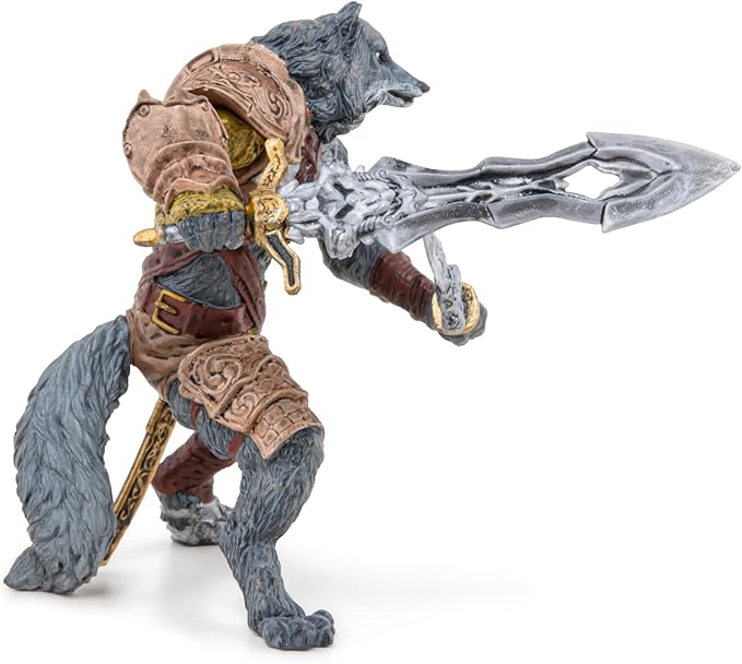 Papo - Mutant Wolf Figurine - Hand-Painted Dark Fantasy Creature for Kids Age 3+ - 11.2 x 7.8 x 9.5 cm - Durable Monster Figure - Medieval Fantasy Collection - 36029