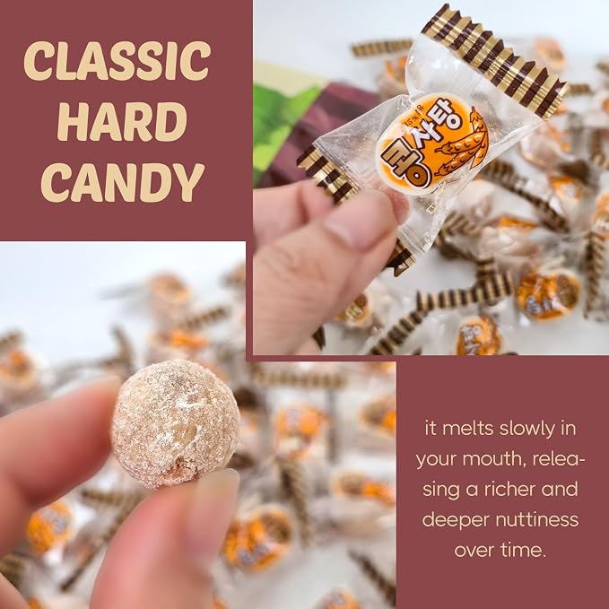 COELO Bean Candy 10.58oz (300g) | Real Beans Sweet & Nuty Flavor Hard Candy Korean Candy | Office Pantry Travel Camping Party | Sharable Size On-The-Go K-Food Individually Wrapped 콩 캔디