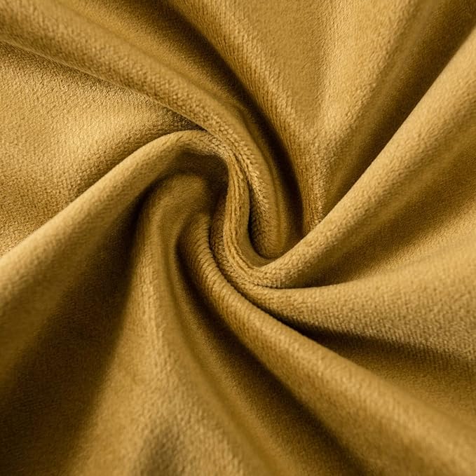 20x20 Decorative Velvet Throw Pillow Covers Set of 2,Mustard Yellow | Soft Cushion Cases with Invisible Zipper for Modern Couch Sofa Bed Living Room Bedroom Home Decor
