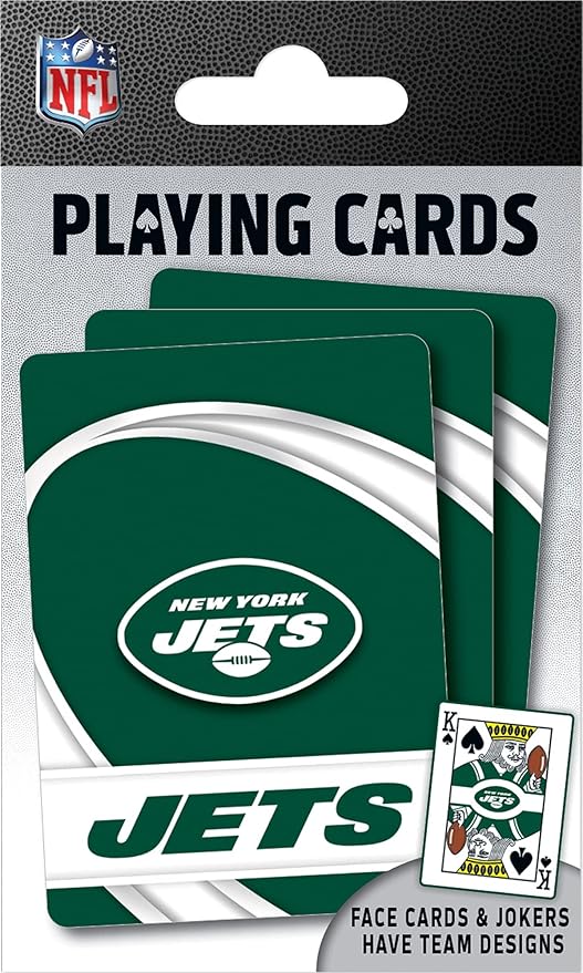 Masterpieces - NFL Playing Cards, Officially Licensed New York Jets Football Deck, Family Games for Adults and Kids, Standard Size