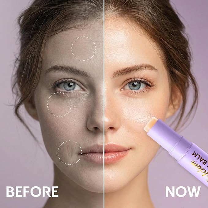 Calcium Multi Balm Stick - Collagen Moisturizing Cream Stick for Hydrating and Firming - Suitable for Eyes, Neck, and Face