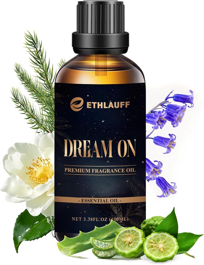 Hotel Diffuser Oil - Dream On Scent - Luxury Aromatherapy Scent Diffuser Oil - Hints of Bright White Tea, Sweet Bluebell & Earthy Cedar - Hotel Fragrance Oil for Home, 100mL
