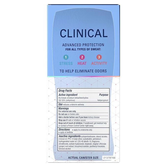Secret Clinical Strength Invisible Solid Antiperspirant Deodorant for Women, 100HR Sweat & Odor Protection, 3X Stress Protection with Hyaluronic Acid, PH Balanced, Completely Clean Scent, 2.6 oz