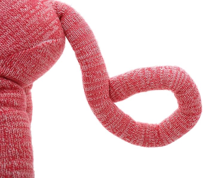 Plushland Adorable Sock Monkey, The Original Traditional Hand Knitted Stuffed Animal Toy Gift-for Kids, Babies, Teens, Girls and Boys Baby Doll Present Puppet 20 Inches (New Pink)