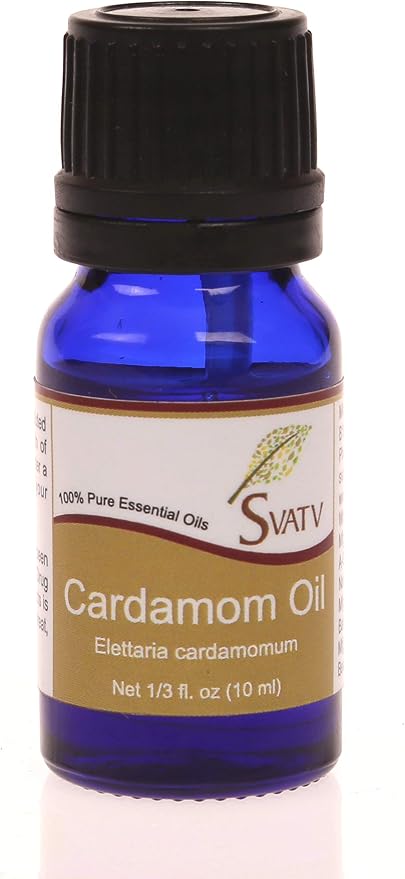 Cardamom Essential Oil for Yoga Massage & Therapeutic Grade, Boost Uplifted Mood & Room Fragrance Oil for Diffuser, Aromatherapy Oils, DIY Personal Care - 10ml