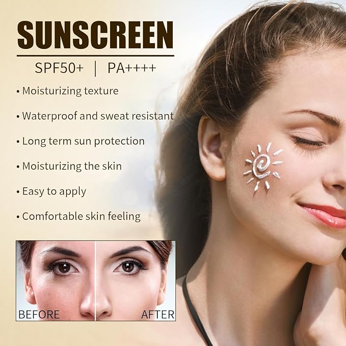 Korean Sunscreen SPF 50+ PA++++ for Face, Rice Extract & Probiotics Daily Sun Cream, Broad Spectrum UVA UVB Protection, Lightweight Hydrating Formula, No White Cast, Fast Absorbing, For All Skin Types