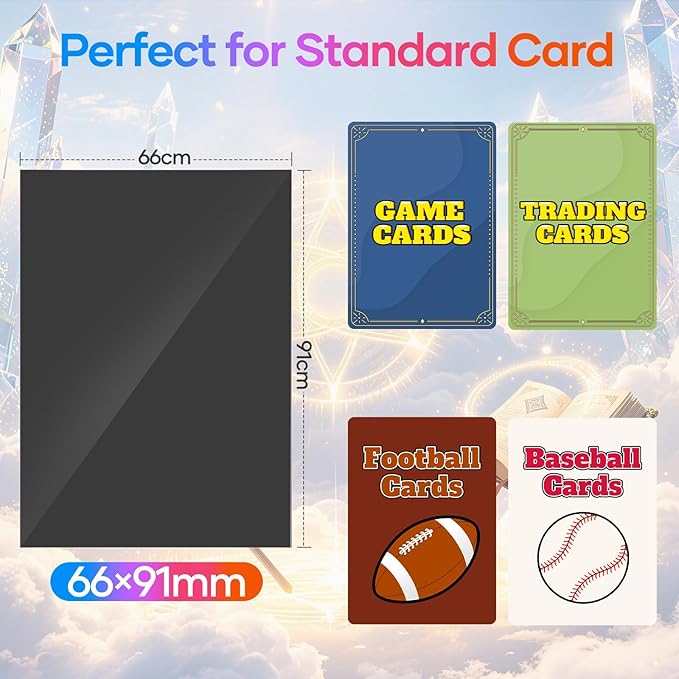 Mlikero 1000 Count Card Sleeves, Baseball Card Sleeves for Standard Cards, 10 Colors Trading Cards Sleeves Fit for MTG, Football Card, Sports Cards, Game Cards