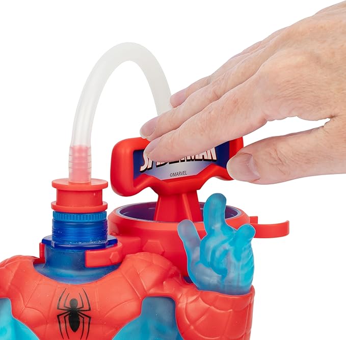 Heroes of Goo Jit Zu Marvel Hero Creator Spider-Man with 3 Unique Goo Fillings, Mix, Fill & Create Your Own Stretchy Spider-Man Hero of Goo JIT Zu Action Figure, Mix, Fill & Create Again and Again.