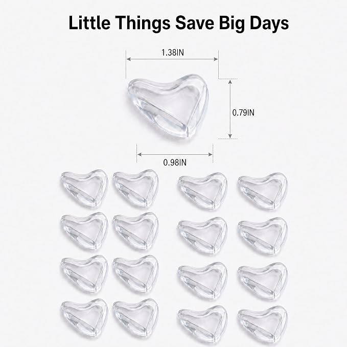 16 Pack Clear Baby Corner Protectors – Teardrop-Shaped Furniture Edge Guards for Baby Proofing – Soft PVC Table Corner Covers for Safety on Tables, Cabinets, Shelves – Childproof Bumpers for Home