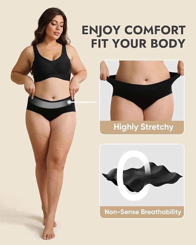 Camel Proof Underwear for Women Seamless Thongs with Camel Concealer Toe No Show Yoga Bikini Workout Panties