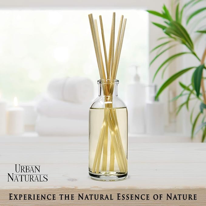 Urban Naturals Vanilla Bean Scented Oil Reed Diffuser Gift Set | Vanilla Cream, Amber & Sweet Tonka Bean | Made in the USA
