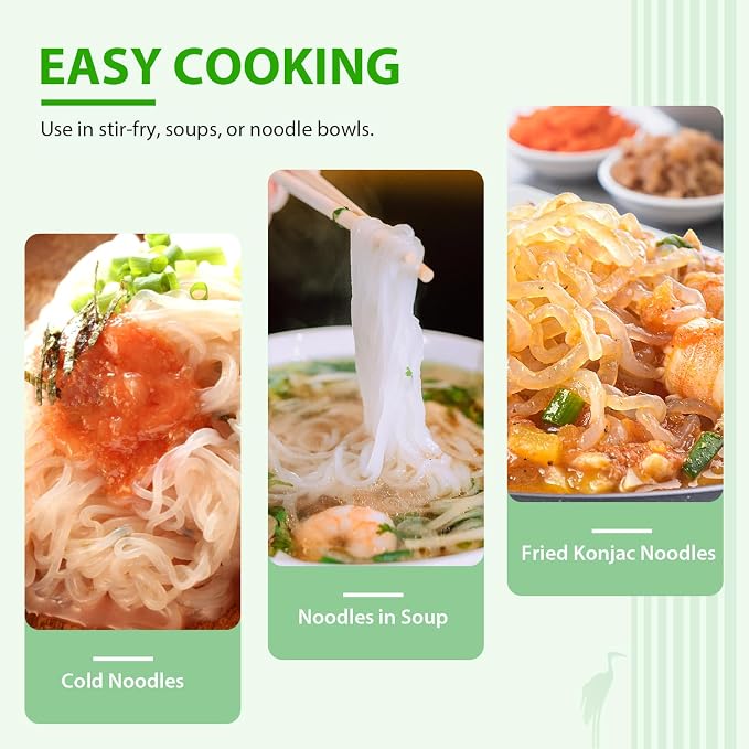 Soeos Organic Konjac Noodles, Angel Hair Pasta, 9.5oz (270g), 6 Packs, Kosher, Sugar Free, Gluten Free, Low Calorie Shirataki Noodle