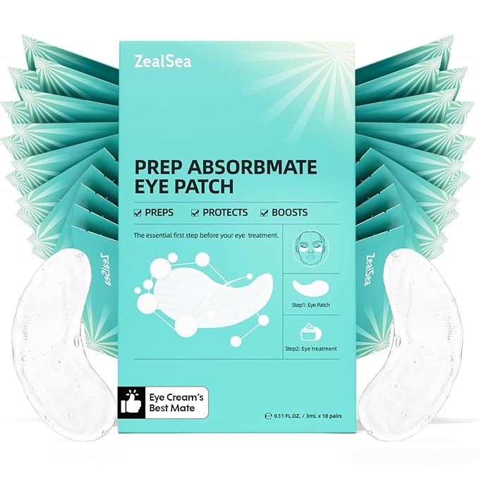 ZealSea Absorbmate Under Eye Patch - A Breakthrough Eye Cream & Serum Mate in Just 5–10 Mins to Boost Absorption, Instantly Prep Eye Area for Sensitivity Buffer — Made to Pair with Eye Care, 18pairs