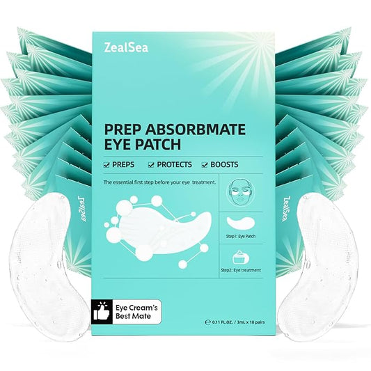 ZealSea Absorbmate Under Eye Patch - A Breakthrough Eye Cream & Serum Mate in Just 5–10 Mins to Boost Absorption, Instantly Prep Eye Area for Sensitivity Buffer — Made to Pair with Eye Care, 18pairs
