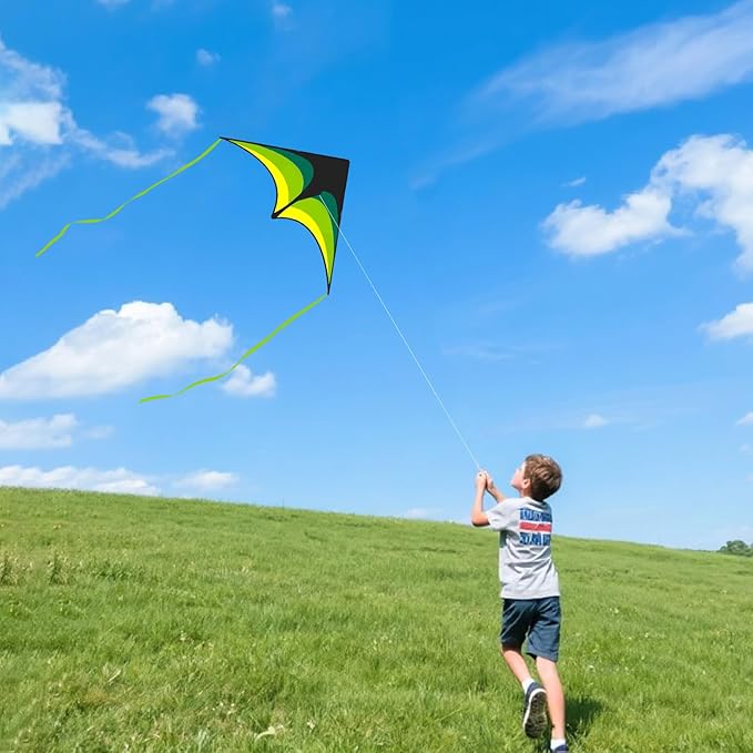 Kites for Kids & Adults, Beach Kites Set for Beginners, Easy to Fly Large Kite Pack for Boys and Girls, Kite String Included, Perfect for Outdoor Activities