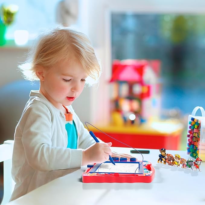 Lollipop PAW Patrol Magnetic Drawing Board with Stylus and 3 Stamps, for Boys or Girls (Blue)…