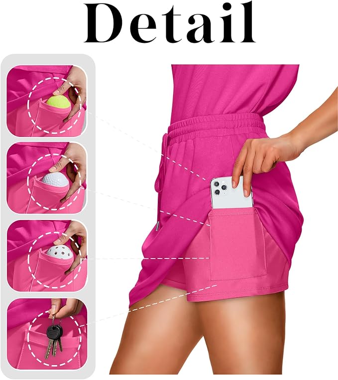 NIASHOT Two Piece Skirt Sets for Women Summer Vacation Travel Outfits Tennis Golf Skorts Versatile Lounge Sets