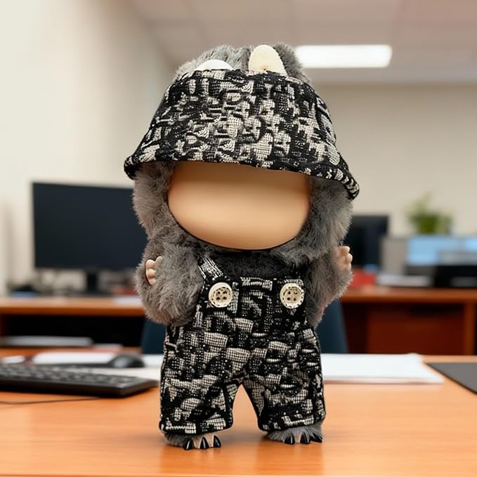 Clothes Fit for 17CM Doll, Fashion Doll Clothes Outfit Set Cute Theme Designer Toys Dress Accessories for Collector Fans Display (DD Black Denim)