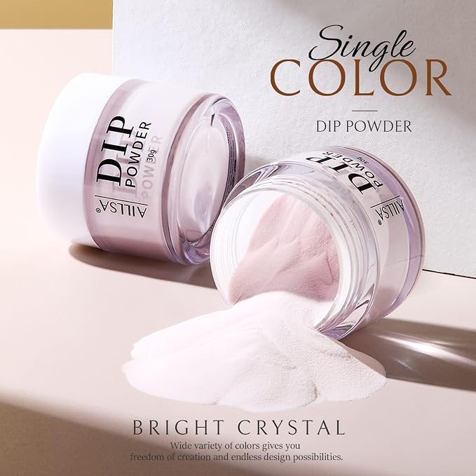 AILLSA Dip Powder Light Pink, Pink Dip Powder Nail 1 Oz | Nail Dipping Powder French Nail Art for Starter Manicure Salon DIY at Home, Dip Powder Colors Long Lasting, Odor-Free