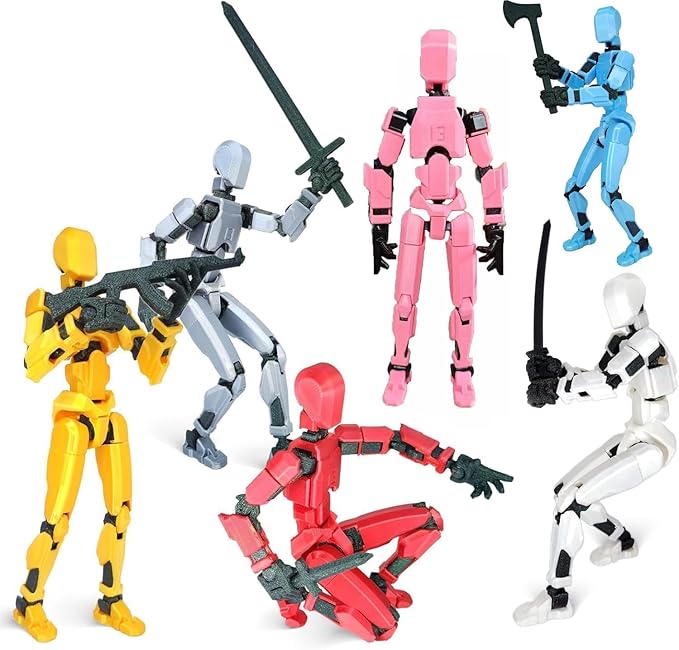 Assembly Completed T13 Action Figure, Titan 13 3D Printed Action Figure, 3D Printed Titan13, Assembled Dummy 13 Lucky 13 Toy Figure