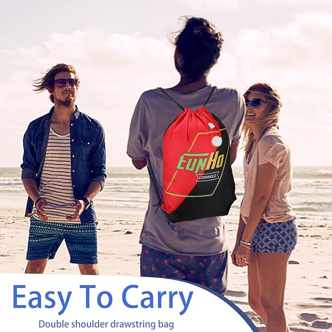 EunHo Regulation Cornhole Bags Set of 8 - Dual Sided Slick and Stick Cornhole Bean Bags for Tossing Game Professional All Weather Pro Corn Hole Bags with Tote Bag