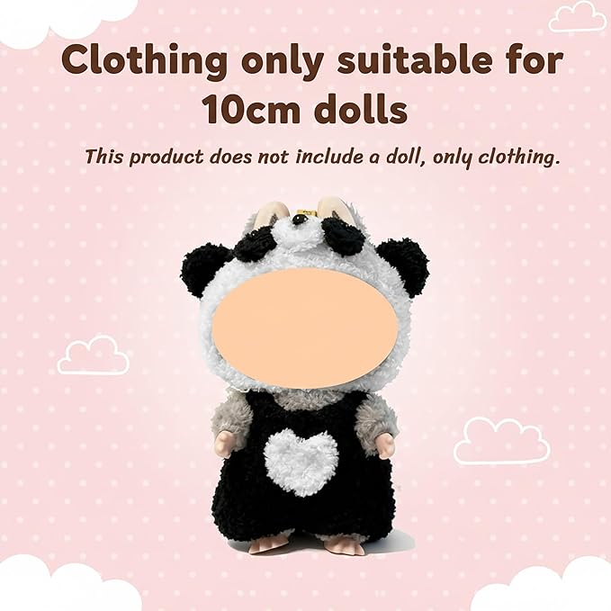 Asix Toy Knitted Clothes Set for 10cm Blind Box Figures,Crochet Outfit Clothes Compatible with Pin for Love Mini Doll,Blind Box Figures Outfits Accessories,Doll Clothes Accessories Only (Elephant)