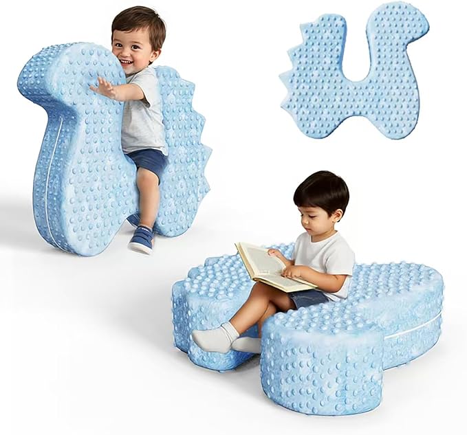 Sensory Soft Squeeze seat, Sensory Chairs specifically Designed for Children with Sensory Needs,Ball Shape enhances Sensory Experience，Providing Gentle Squeeze Embrace, Washable Cover,Blue