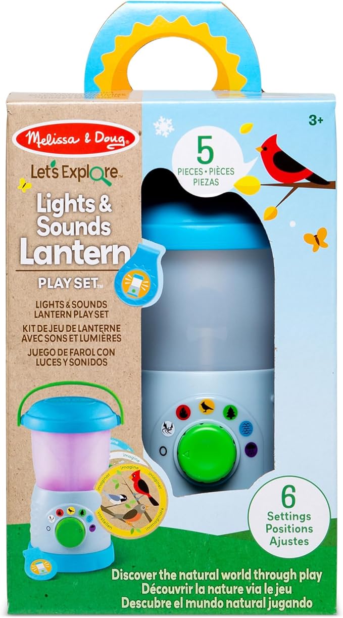 Melissa & Doug Let’s Explore Light & Sound Camping Lantern Play Set
