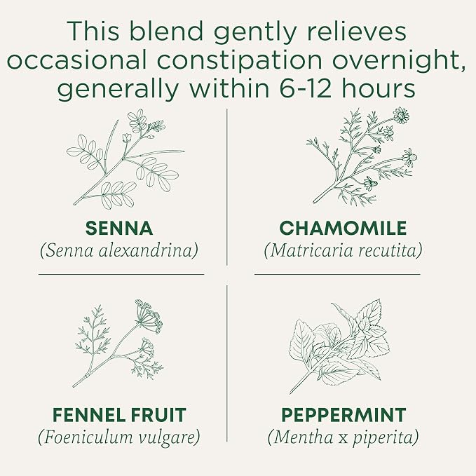 Traditional Medicinals Organic, Smooth Move Tea, Chamomile & Senna - Helps Relieve Constipation Overnight - Kosher, Non-GMO, Caffeine-Free, Compostable - 96 Tea Bags (6 Packs of 16)