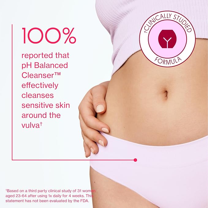 Love Wellness pH Balanced Cleanser | Feminine Vulva Wash for Intimate Health & Hygiene | Fragrance-Free, Non-Irritating & pH Matched | With Aloe Vera & Calendula for Sensitive Skin | 10 Fl Oz