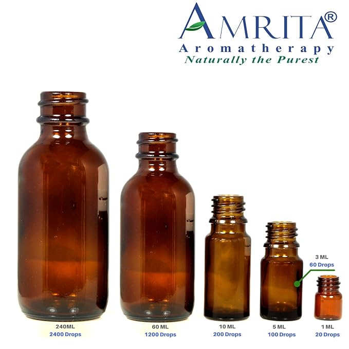 Amrita Aromatherapy Organic Clary Sage Essential Oil, 100% Pure Undiluted Salvia sclarea, Therapeutic Grade, Premium Quality Aromatherapy oil, Tested & Verified, 5ML