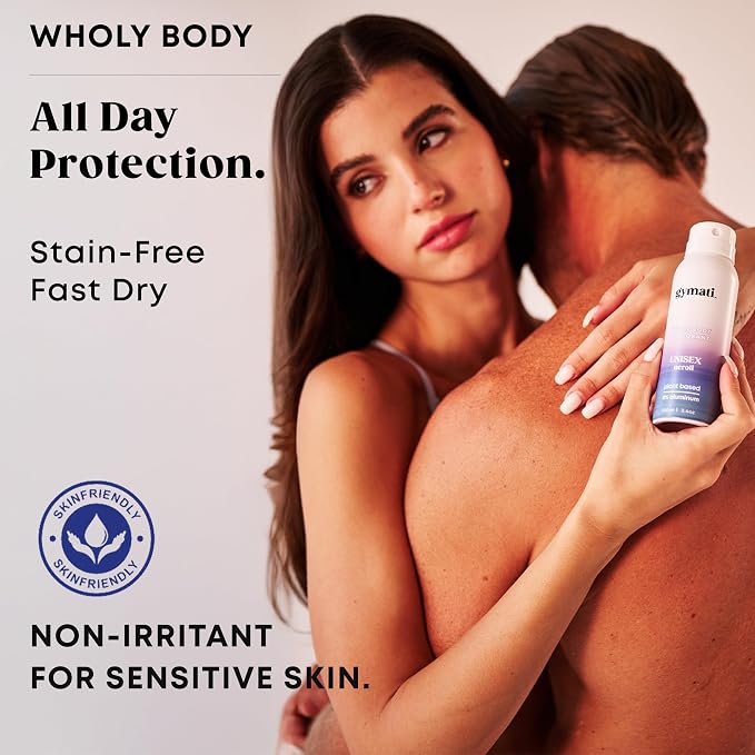 Gymati Natural Body Deodorant Spray Aluminum Free - Unisex - Pack of 2