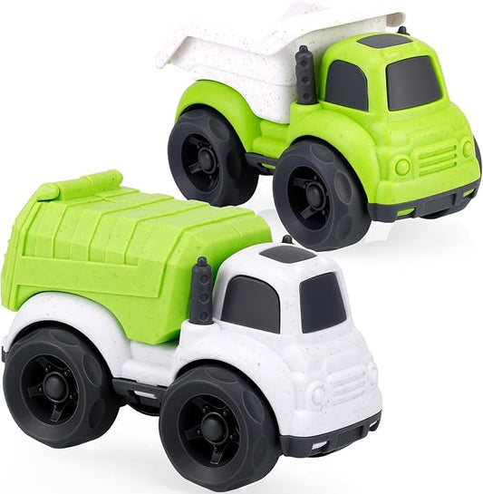 Toddler Toys Cars for 18 Months+ Boy, Garbage Truck Toys and Dump Truck Toys for 2 Year Old Boy, BPA Free, Phthalates Free, PVC, Christmas Birthday Gifts for 2 3 4 Year Old Boys