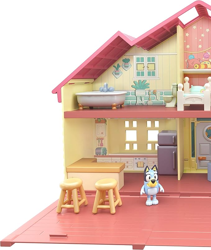 Bluey Toy House Playset, Mega Bundle Family Home & BBQ Playhouse Toys,, Bingo, Bandit, Chilli, House Playset for Toddlers 3-5, Amazon Exclusive