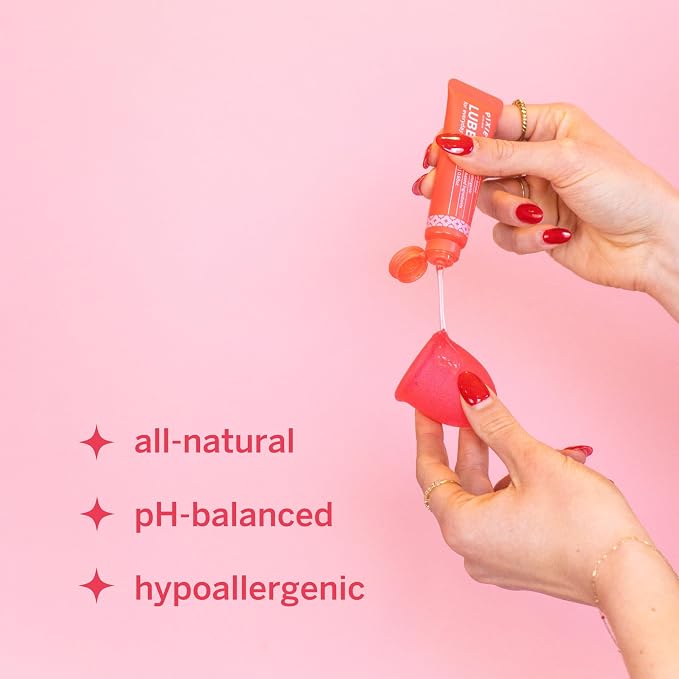 Pixie Menstrual Cup Lube for Feminine Care - Make it Easy to Insert Your Period Cups - All Natural Water Based Lubricant - Very Useful for Menstrual Disc Users - TSA Approved (20 ML)