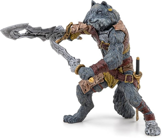 Papo - Mutant Wolf Figurine - Hand-Painted Dark Fantasy Creature for Kids Age 3+ - 11.2 x 7.8 x 9.5 cm - Durable Monster Figure - Medieval Fantasy Collection - 36029