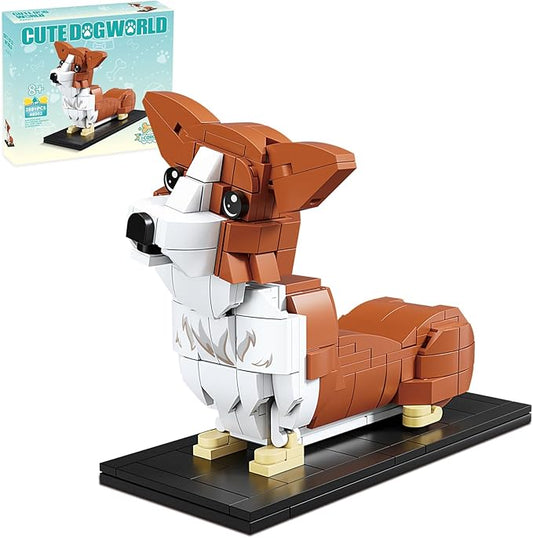 KAZI Adorable Dogs Building Toy Set,Dog Gift fors Animal-Lovers,Ideas Corgi Dog Building Set for Girls and Boys,Creative Buildable Toys for Kids 8 and Up,Party Favors,Gifts for Halloween Christmas