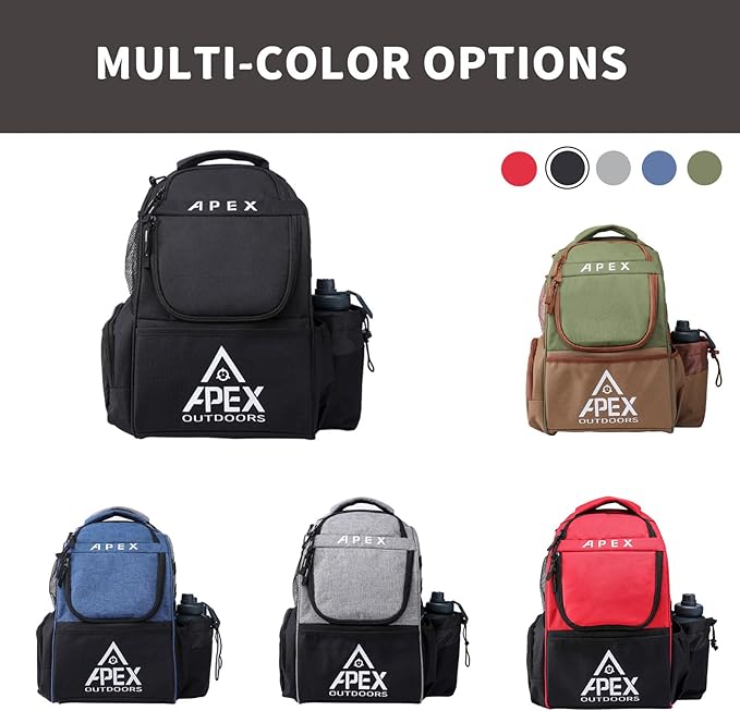 Disc Golf Bag, Large Disc Golf Backpack Holds Over 21 Discs, Durable & Lightweight with Multiple Storage Pockets