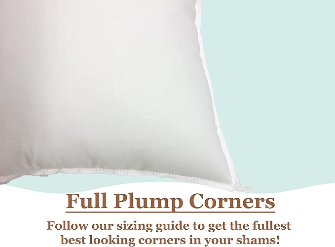 Pillowflex Synthetic Down Pillow Insert 21x31 in - Karate Chop Pillow | Oversized Queen Sham Form, Plush Polyester Cotton Blend, Cloud-Like Comfort, Clump-Resistant Fill, Smooth Elegant Finish
