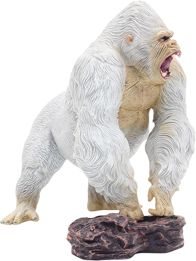 Gorilla Toys with Realistic Rock Action Figure Rampage Gorilla Fight Mode Gorilla Ape Solid Wild Animal Figurines for Role Playing Story Telling Toy and Christmas Birthday Gift for Kids